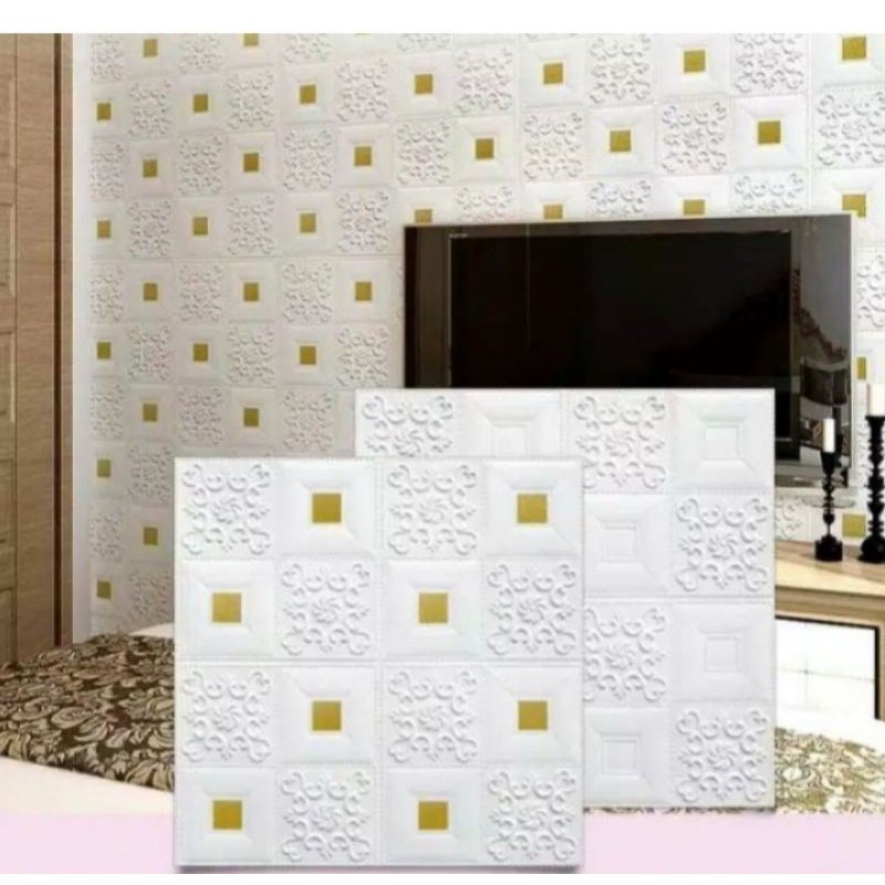 Wallpaper Dinding/Plafon 3D foam batik pe 70*70CM-Tebal