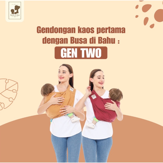 MERE ET MOI GEN TWO [PASTEL SERIES] | Gendongan Kaos Bayi | Geos | Cukin