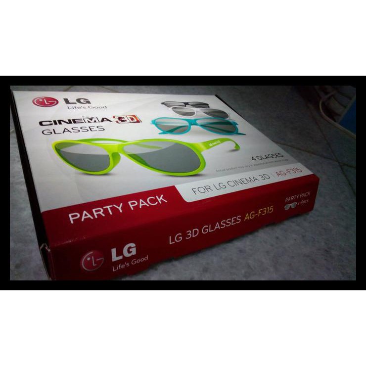 Indh Kacamata 3D LG Party Pack AG-F315 (isi 4Pcs) TERLENGKAP Kode 92