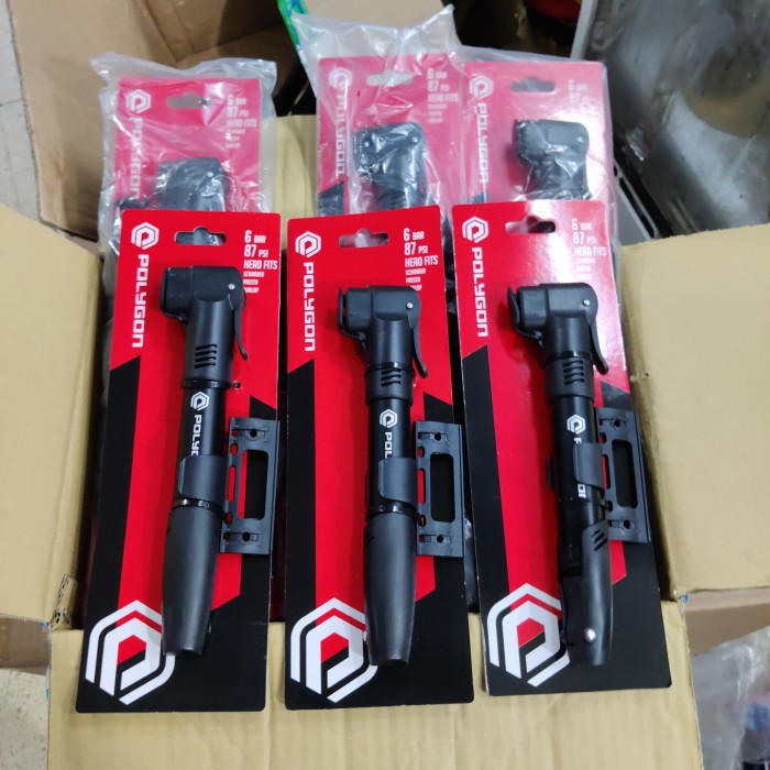 Pompa Tangan Ban Sepeda Dual Head 2in1 Bisa Pentil Presta Kecil FV Motor AV Besar Portable Polygon