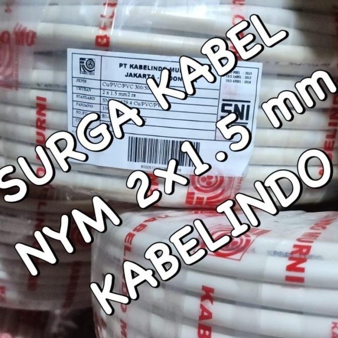 NYM 2x1.5mm KABELINDO/ NYM 2 x 1.5mm/ KABEL KAWAT 2x1,5mm/ 2 x 1,5mm ada stock