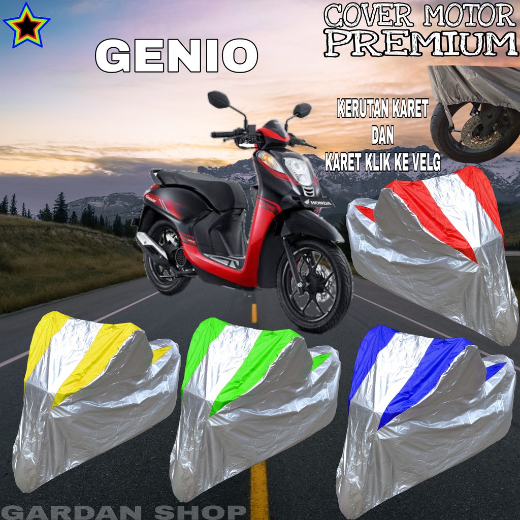 Sarung Motor GENIO Silver KOMBINASI Body Cover Genio PREMIUM