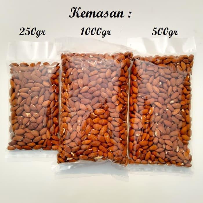 

ALMOND ROASTED 500 gram/ KACANG ALMOND ALMON PANGGANG KUPAS ORIGINAL USA - NATURAL 500GR KODE 782