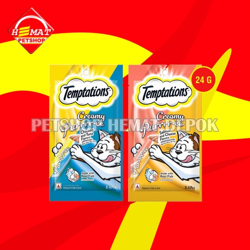 Snack Cemilan temptation creamy makanan kucing