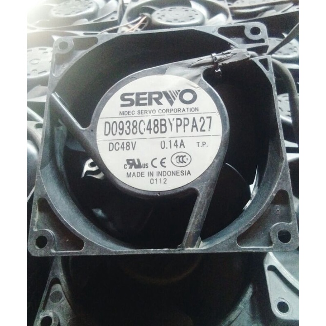 BLDC. KIPAS DC FAN SERVO HIGH SPEED 48VDC 0,14A SIZE 90MM 37MM BEARING HIGH SPEED