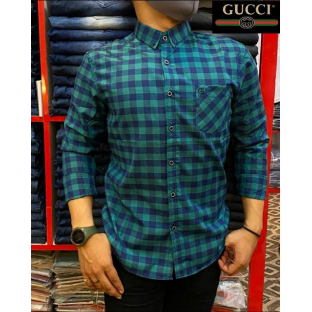 Kemeja panjang Pria kotak" Original/Kemeja Panjang Impor/Kemeja panjang GUCCI Original