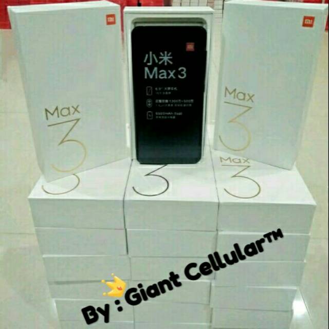 Xiaomi Mi MAX 3 RAM 6Gb/64Gb ROM BLACK NEW - GARANSI DISTRIBUTOR 1 TAHUN -