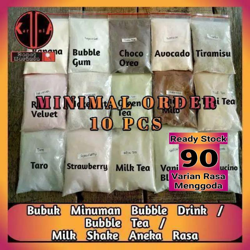 Bubuk minuman 25gr bubble tea Powder / Minuman Bubuk Kekinian