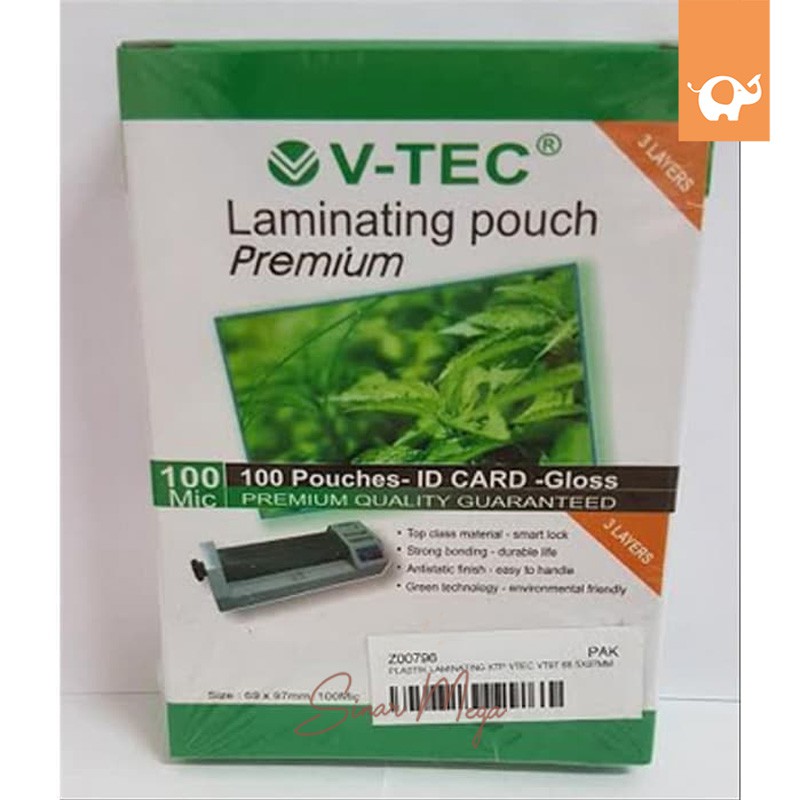 

V-TEC Vtec Plastik Laminating KTP 100 Mic Murah