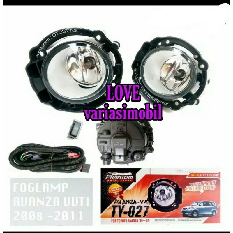 foglamp avanza xenia vvti fog lam phantom avanza xenia new lampu kabut avanza xenia tahun 2008-2011