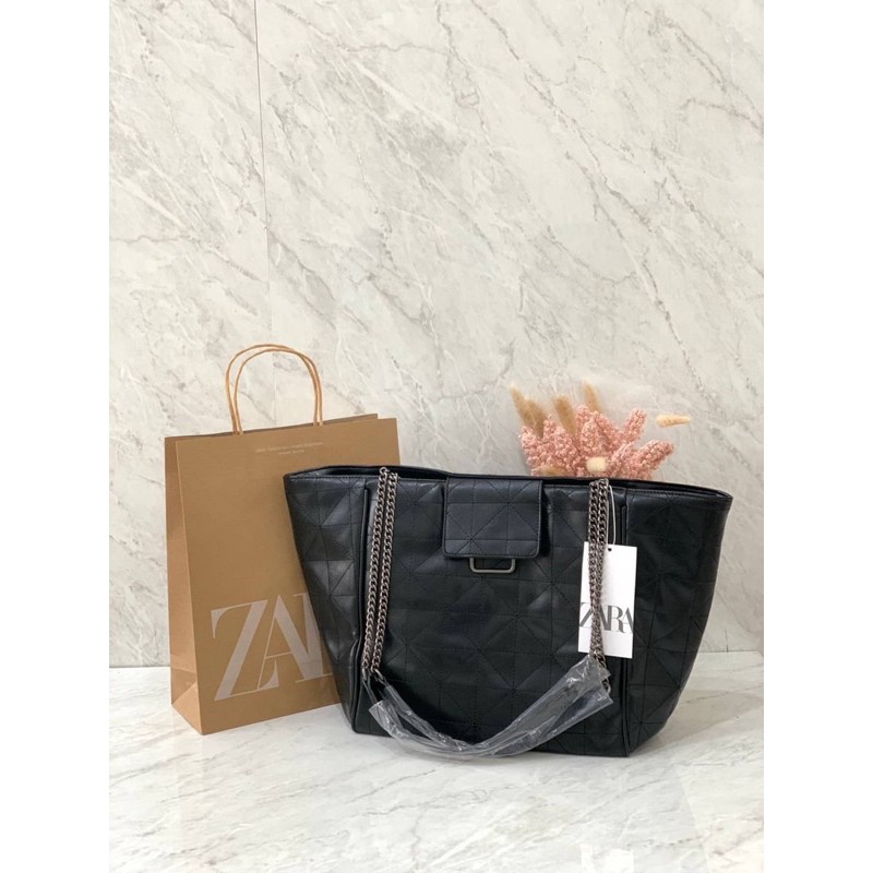 ZARA soft rocker tote bag