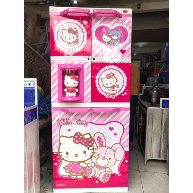 LEMARI PLASTIK NAIBA HELLO KITY BONEKA KUNCI SUSUN 4