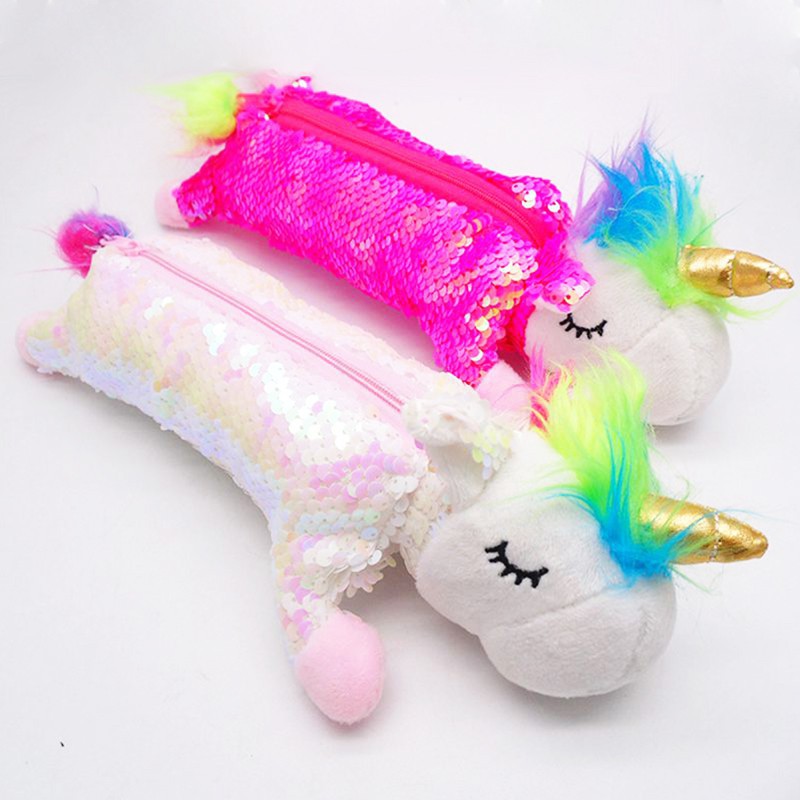

Mims - Ennwen TP0058 Tempat Pensil Kawaii Pensil Unicorn Sequien Boneka Pencil Case