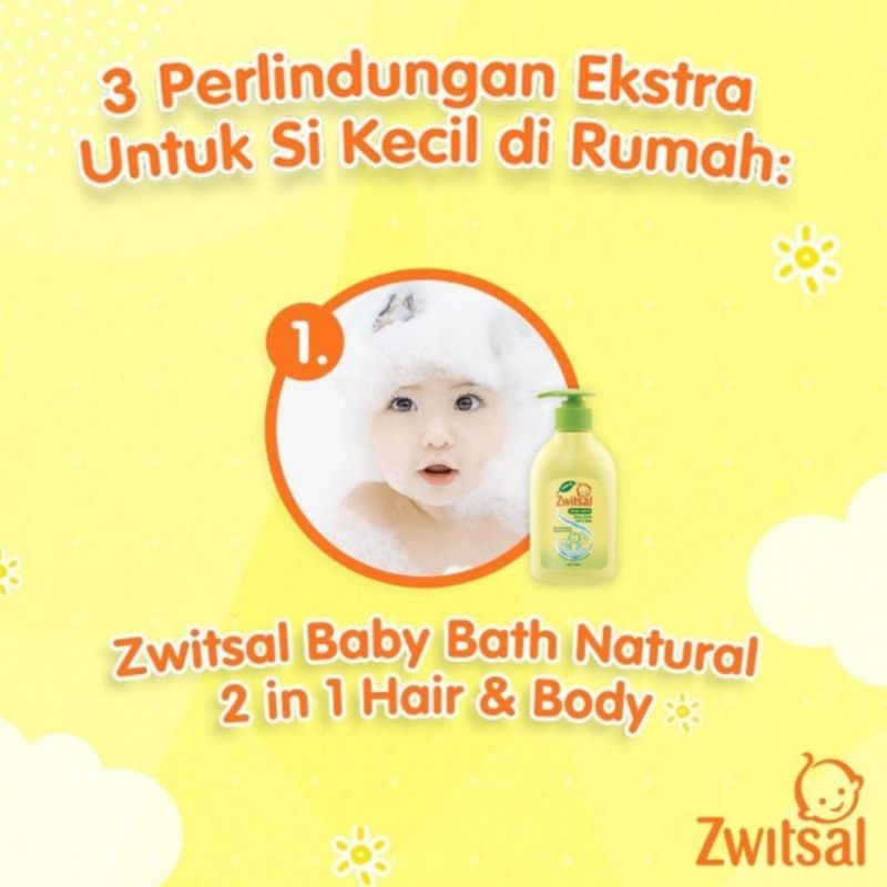 Zwitsal Baby Bath Hair And Body Natural Aloe Vera 450 ML - Sabun bayi