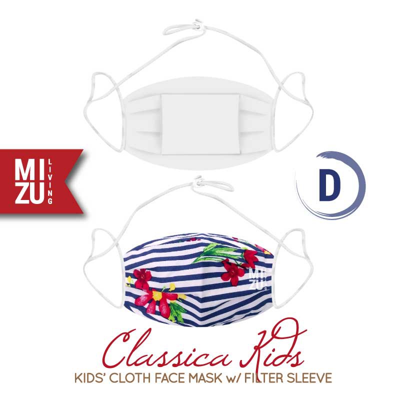 [SALE] MIZU CLASSICA KIDS Cloth Face Mask Masker Anak Kain Corak 3 Ply Sarung Filter NON-MEDIS-D