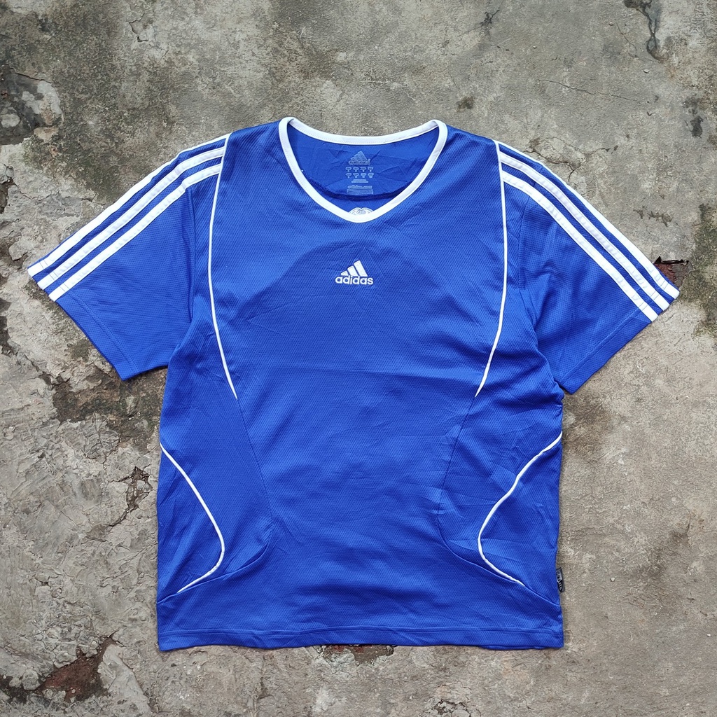 KAOS JERSEY ADIDAS STRIPES FOOTBALL ORIGINAL IMPOR PRIA WANITA SPORT JERSEY OLAHRAGA FUTSAL SEPAKBOL