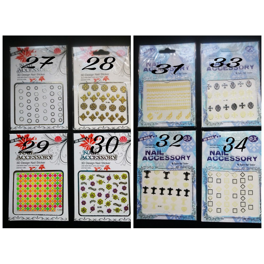 STICKER KUKU 3D NAIL SEAL NAIL ART AKSESORIS KUKU nail sticker / stiker kuku / nail art sticker