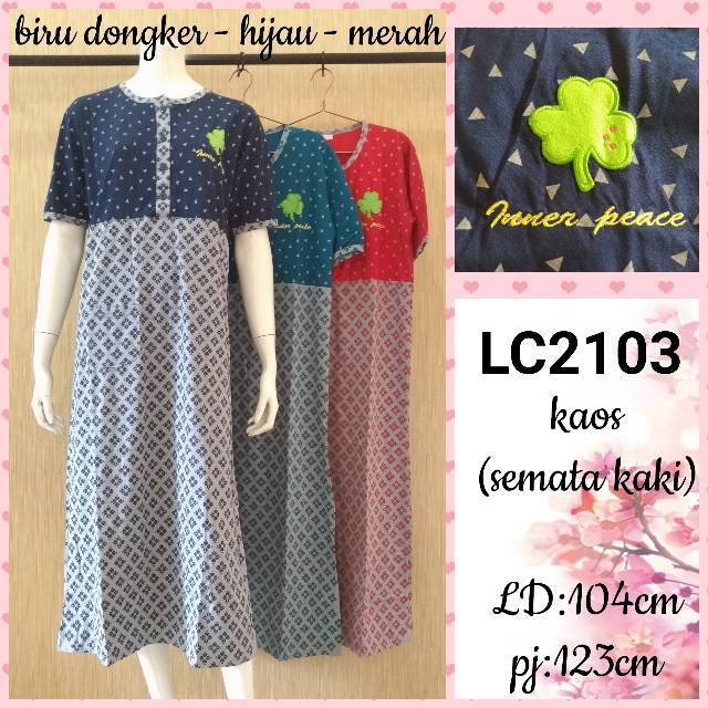 Daster panjang baju tidur busui menyusui muslim kaos LC2103