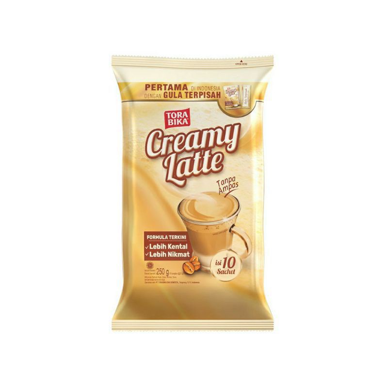 

Kopi Torabika Creamy Latte pack isi 10 sachet