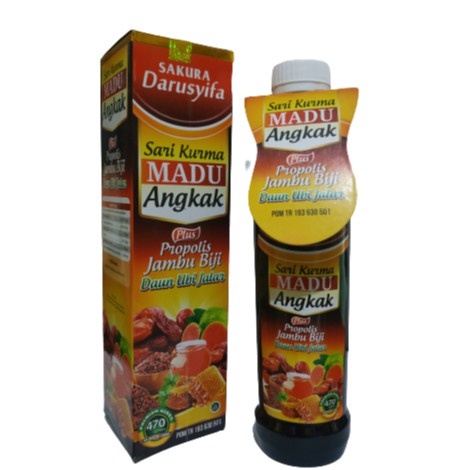 

Madu Angkak Sari Kurma Plus Propolis Jambu Biji Sakura Madu Angkak Darusyifa 470g