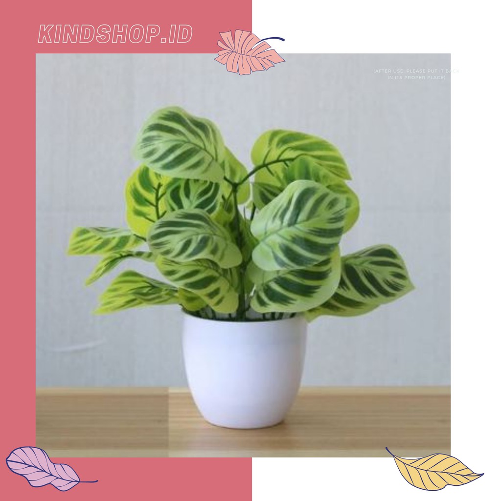 KINDSTORE❤ | LEAF08 | Tanaman Palsu Kecil Plastik Hias Pot Bunga Artificial Daun Rambat Dekorasi