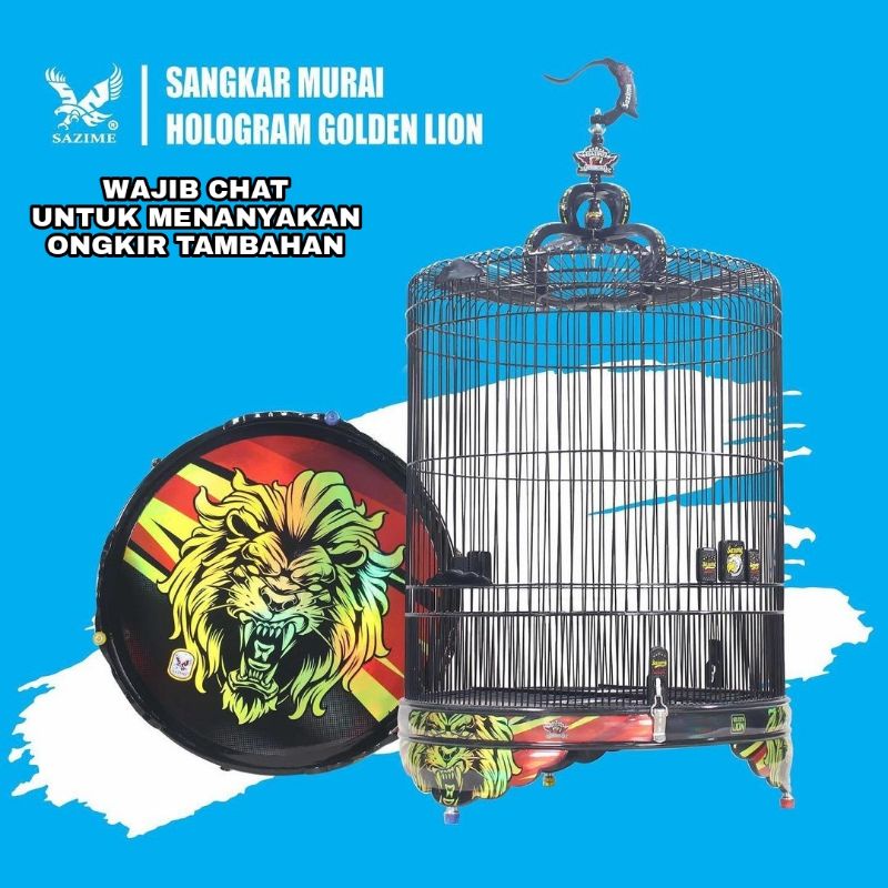 Sangkar Murai Sazime Golden Lion