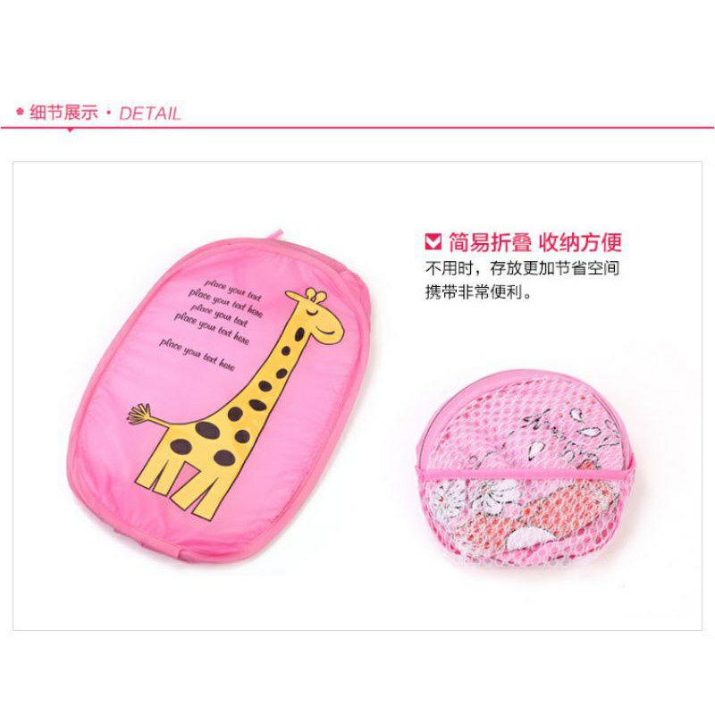 KERANJANG BAJU KOTOR LIPAT MOTIF KARAKTER BONEKA LUCU LAUNDRY BASKET