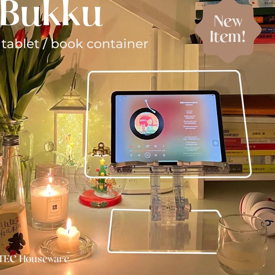 Segera Ambil 【TEC】BUKKU Tablet Holder Acrylic Adjustable Tablet Book Stand