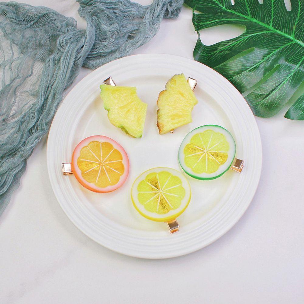 Rebuy Simulasi Buah Rambut Klip Fashion Manis Lucu Sisi Klip Aksesoris Rambut Hiasan Makanan Poni Pemegang Klip Gadis Wanita Jepit