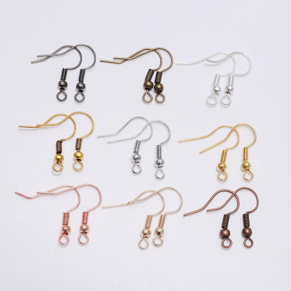 100pcs Kait Telinga Antik 20x17mm Warna Gold / Silver / Perunggu Untuk Membuat Perhiasan