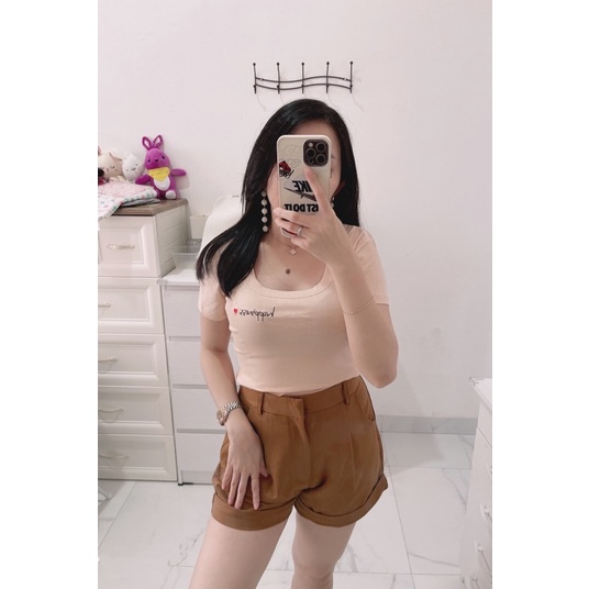 atasan leher happinese square wanita | atasan squareneck kaos strect import wanita | croptop squareneck | tshirt leher kotak kaos import | atasan korean fashion wanita | aquarius boutique89 grosir