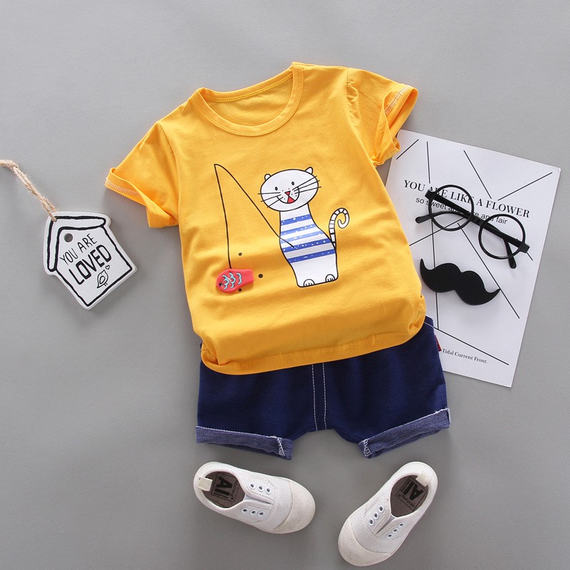 Mamamoli Baju setelan kaos anak laki laki / bayi / baby import/impor lucu