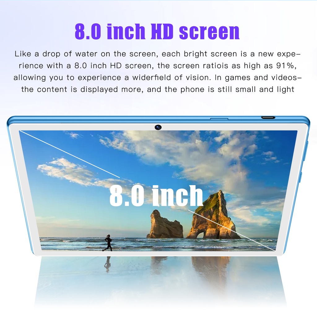 2023 Asli Tablet PC A7 Pro Sistem Android Tablet PC 12GB + 512GB Android Tablet 8 Inci Murah Google Player 5G Learning Tablet ZOOM