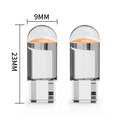 10pcs Lampu LED COB T10 194 W5W 12v dimmable Untuk Plat Nomor Motor / Mobil