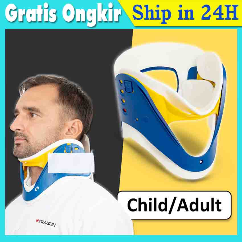 4 Dalam 1 Cervical Collar / Cervical Neck Traction / Adjustable Traction Penyangga Leher Alat Terapi