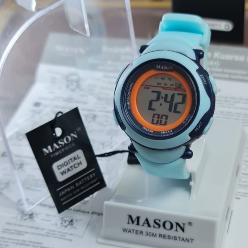 Jam Tangan Anak Digital Mason MDB 7009 Rubber Original