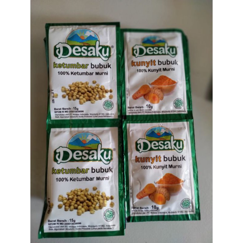 

Desaku ketumbar bubuk dan kunyit bubuk 12 sachet
