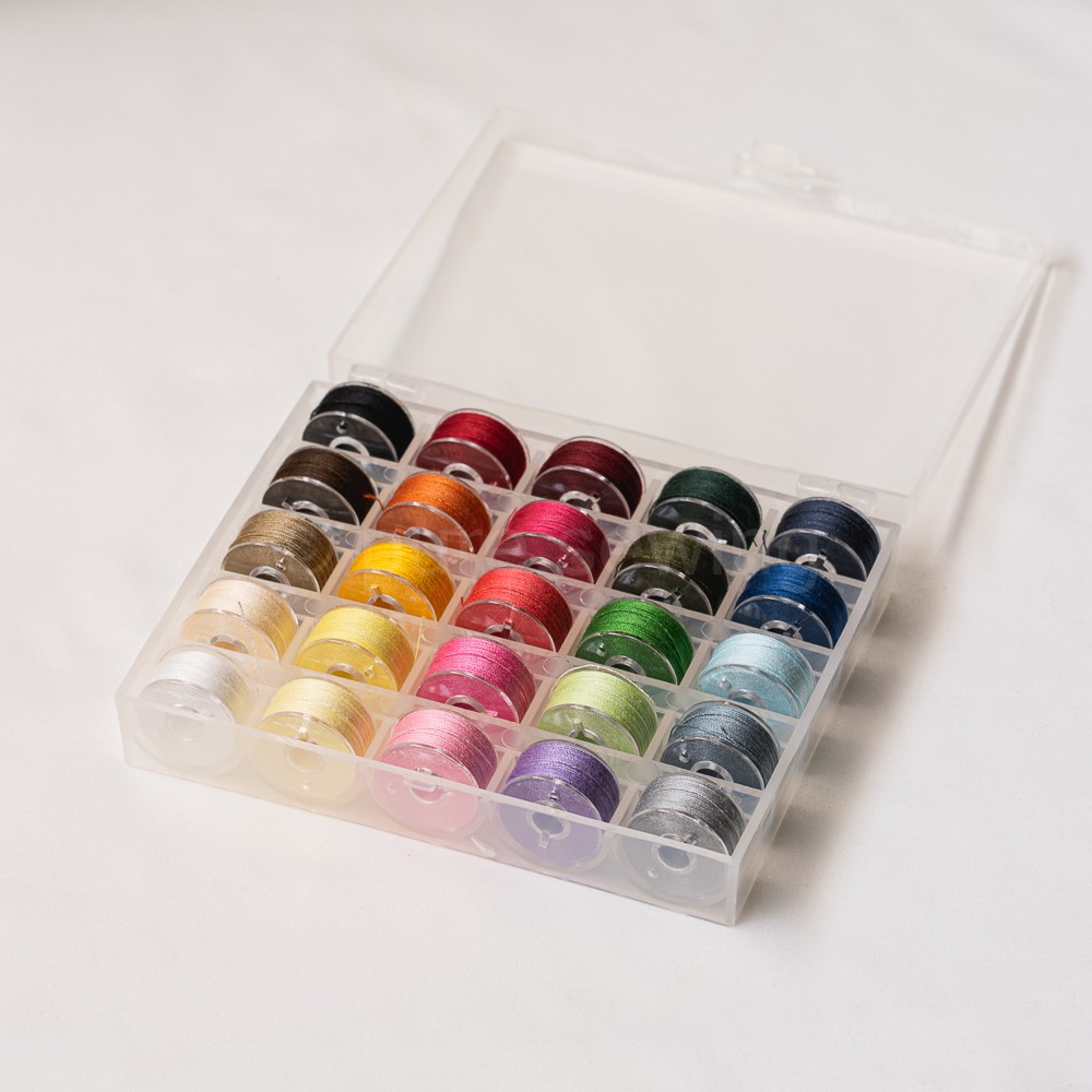 Kotak Spool Benang / Bobbin / Spool / Sepul dengan benang [25 pcs]