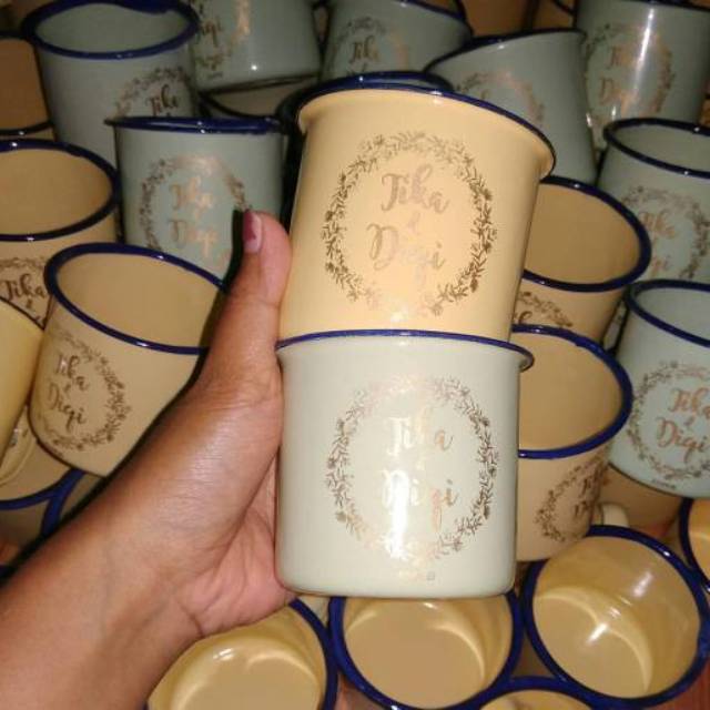 Souvenir gelas enamel