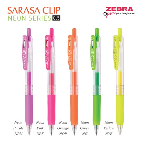 

PULPEN ZEBRA SARASA CLIP NEON 0.5 MM / PEN GEL SARASA NEON