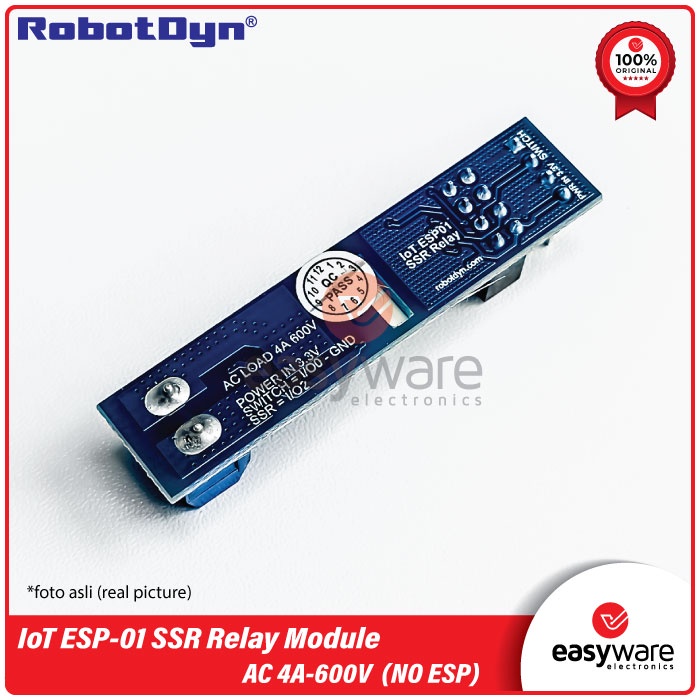 RobotDyn Relay SSR Wifi IoT ESP01 SSR Relay Module AC 4A-600V (NO ESP)