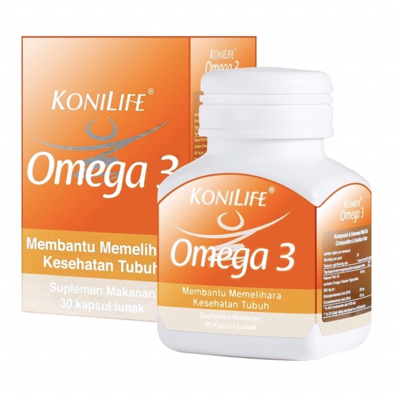 Konilife omega 3 30 kapsul ( suplemen memelihara kesehatan jantung )