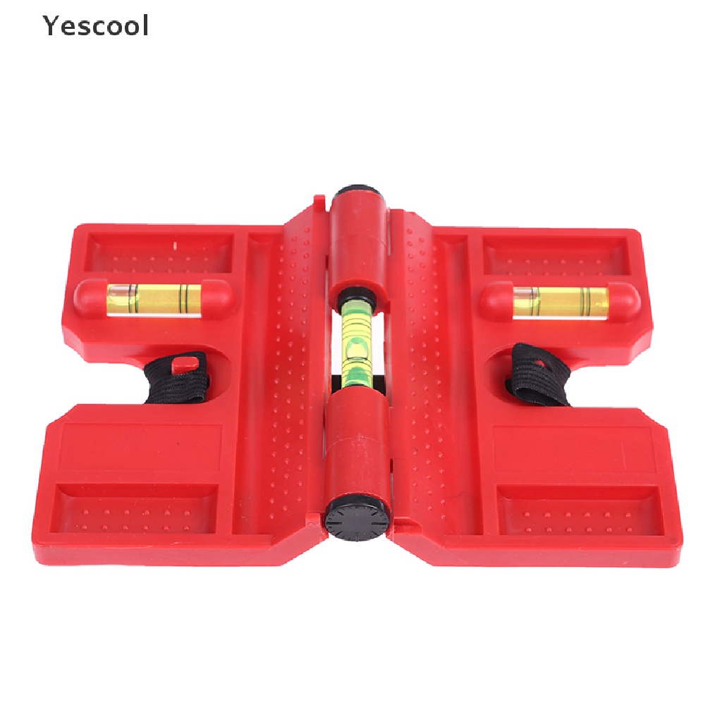 Yescool Waterpass Pengukur Level Kemiringan Pipa Silinder Lipat Presisi Tinggi