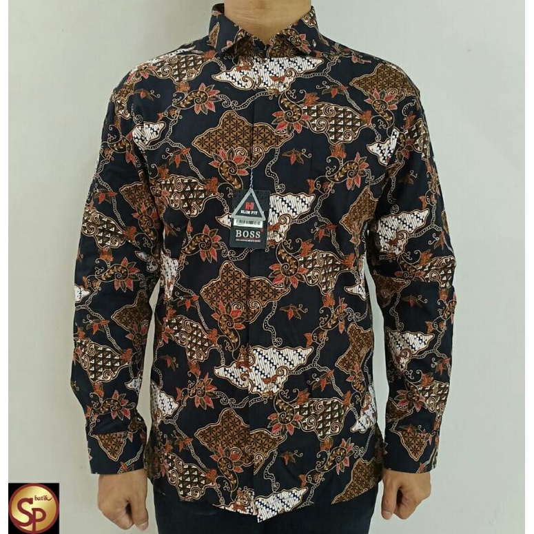 KEMEJA BATIK PRIA LENGAN PANJANG BOSS