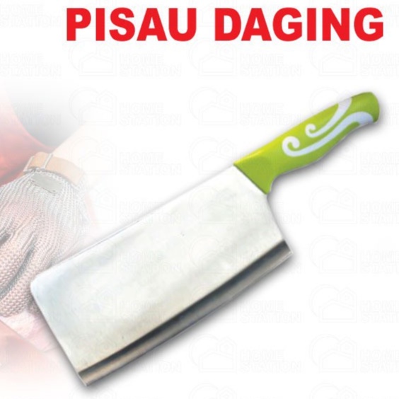 Pisau Daging Tajam Cincang Besar Pisau besar untuk potong tulang Ayam 912