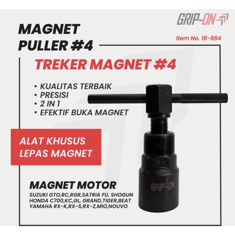 GRIP ON TREKER MAGNET NO 4 / MAGNET PULLER / ALAT BENGKEL MOTOR
