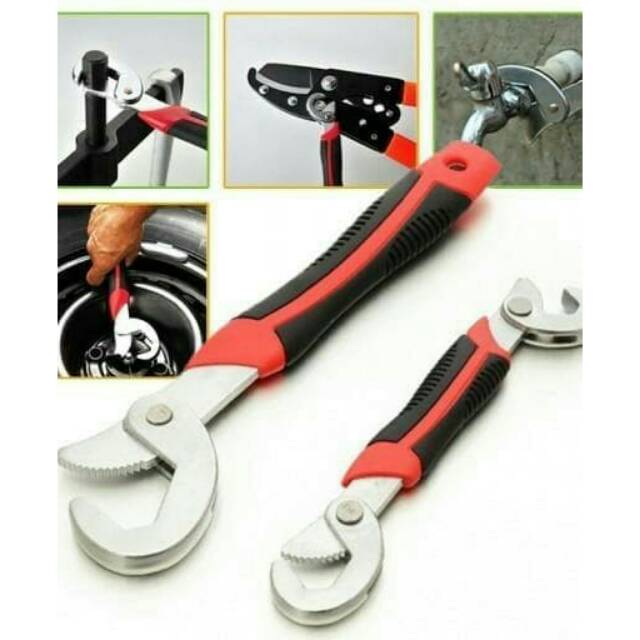 Snap n Grip Kunci Pas Wrench Double - Doble Kunci Inggris Universal Serbaguna Perkakas Mur Baut