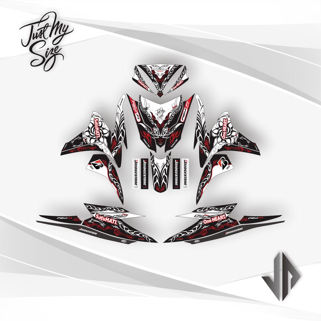 Decal Sticker / Stiker Vario 125 Old 2013 2014 17 - Merah