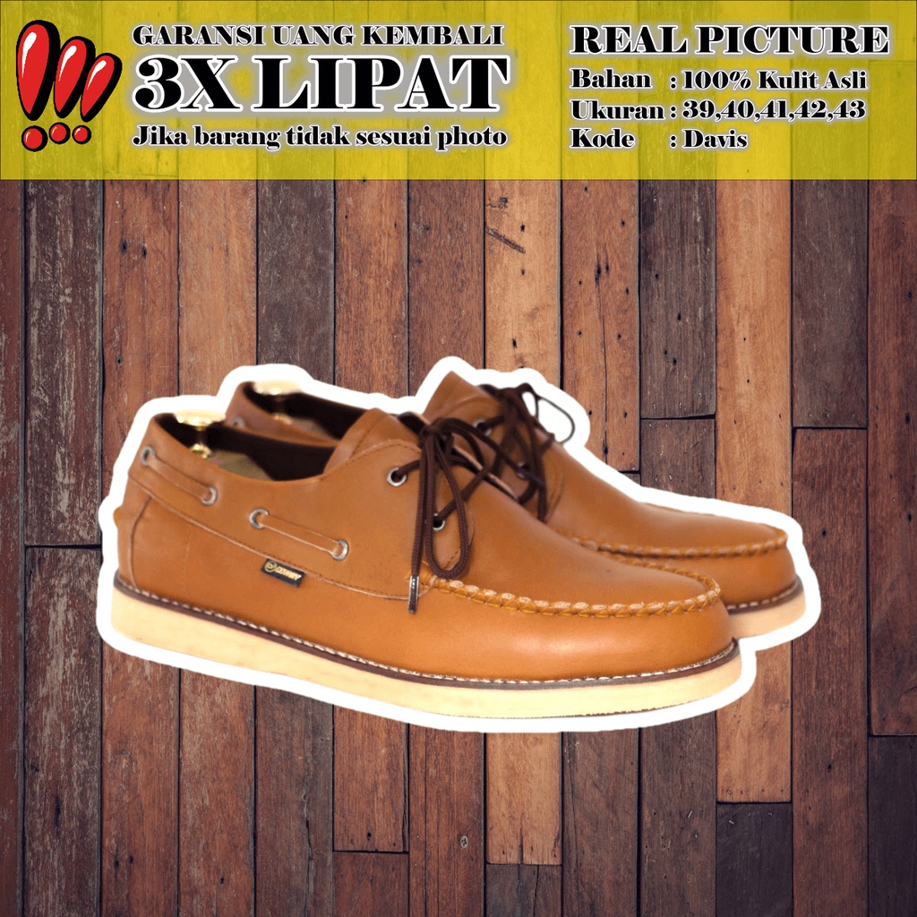 Sepatu Spatu Boots Bots Boot Bot Pria Casual Kulit Asli Original Davis