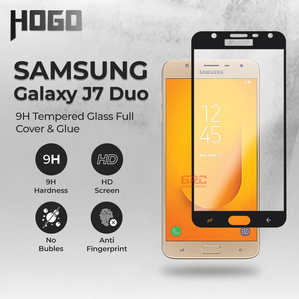 SAMSUNG Galaxy J7 DUO Tempered Glass HOGO Full Cover Glue